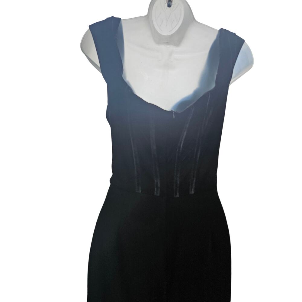 Black Velvet-like Ball Gown Gorgeous Tall Floor Length Medium? See Description - Picture 4 of 8